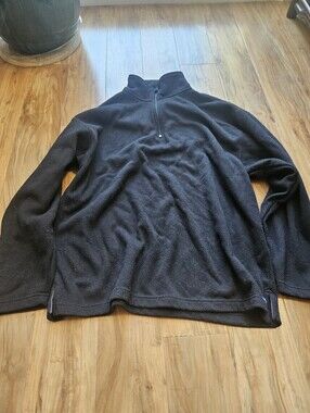 Wolverine Black Half-Zip Fleece Large Pullover